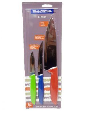 Set de cuchillos x 3 un. Tramontina plenus acero inoxidable
