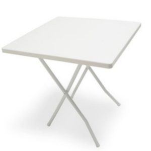 Mesa plegable cuadrada tapa pvc Posta