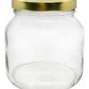 Frasco de vidrio 1,5kg tapa metalica