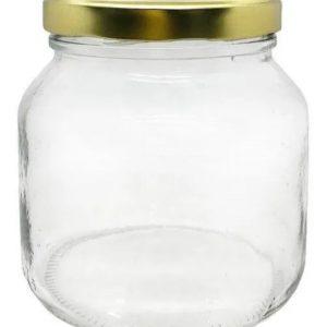 Frasco de vidrio 1,5kg tapa metalica