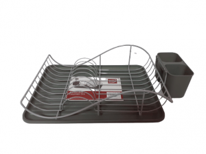 Escurridor de platos cromado con cubiertero cool bazar