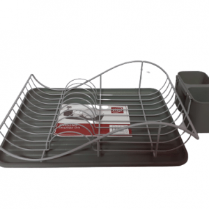 Escurridor de platos cromado con cubiertero cool bazar