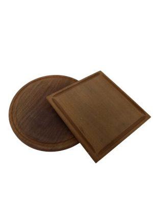 Plato de madera Algarrobo cuadrado