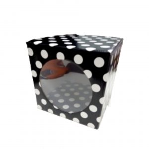 Caja cubo con visor plastificada mediana Microbox