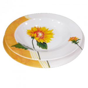 Plato playo melamina diseño girasol