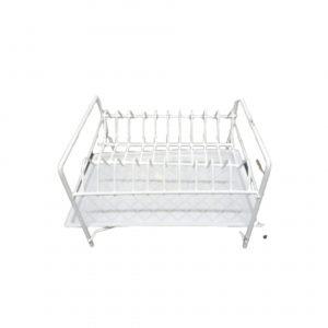 Escurridor platos alambre blanco chico