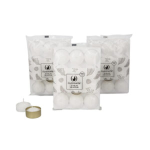 Velas hornillo blancas 12un