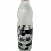 Botella vidrio 1 litro. Diseño para leche