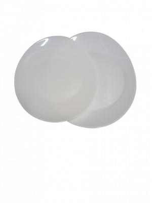 Plato grande Vidrio Templado blanco oval