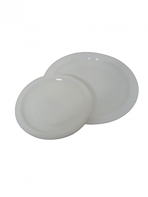 Plato playo ceramica blanco 25cm