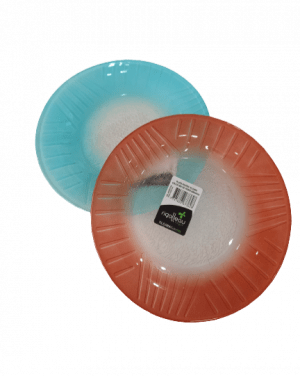 Plato Profundo vidrio Tilcara color Mix Naranja Rigolleau