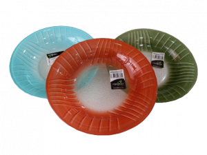 Plato Profundo vidrio Tilcara color Mix Naranja Rigolleau