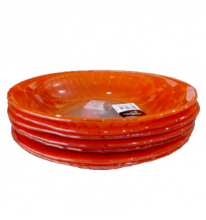 Plato Profundo vidrio Tilcara color Mix Naranja Rigolleau