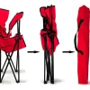 Sillon plegable en tela color rojo