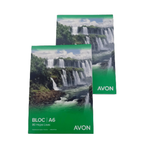 Bloc A6 hojas lisas Avon