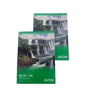 Bloc A6 hojas lisas Avon