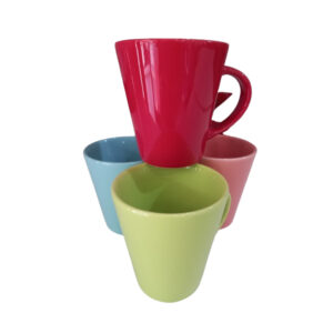 Taza ceramica conica variedad de colores