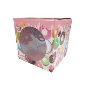 Caja cubo con visor plastificada mediana Microbox