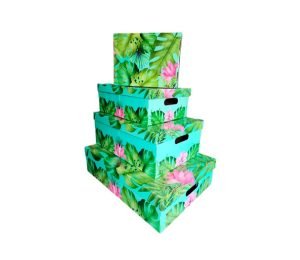 Cajas plastificadas medianas estampadas Microbox