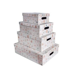 Cajas plastificadas medianas estampadas Microbox