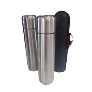 Termo acero inox. 1 lts con funda