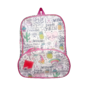 Mochila diseños estampados unicornio-flamencos