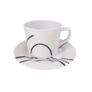 Taza de melamina con plato 220ml