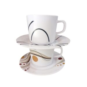 Taza de melamina con plato 220ml