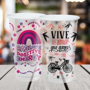 Vaso xl plástico estampado cliker