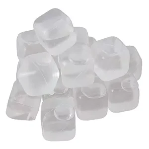 Hielos reutilizables plásticos con forma de cubo x 10 transparentes