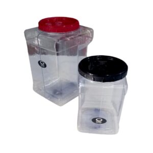 Tarro plastico cocina cubico 2lts crom