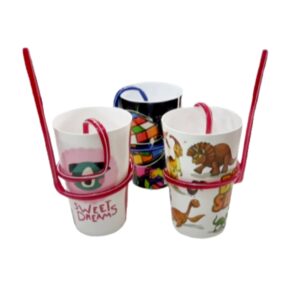 Vaso con sorbete diseños infantiles