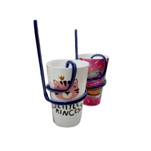 Vaso con sorbete diseños infantiles