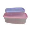 Contenedor rectangular hermético grande pastel