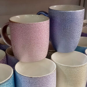 Taza jarro mug 300ml cerámica gliter