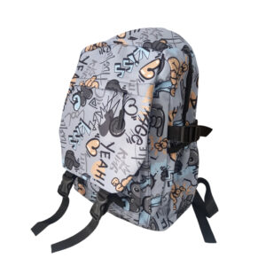 Mochila escolar urbana estampada broches