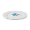 Plato postre Vidrio templado blanco diseño circular
