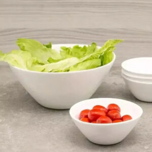 Ensaladera Vidrio Templado blanco