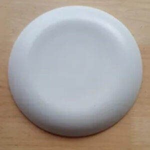 Plato hondo Vidrio templado blanco circular