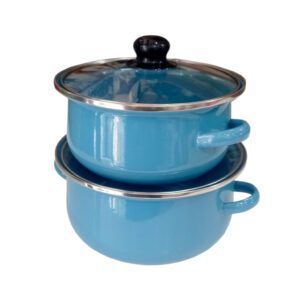 Cacerola 20cm enlozada Cool Bazar celeste
