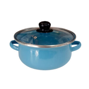 Cacerola 24cm enlozada Cool Bazar celeste