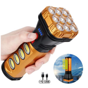 Linterna Solar Recargable Led Iluminacion Multifuncional