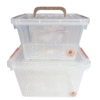 Caja organizadora con trabas mediana Cerri transparente