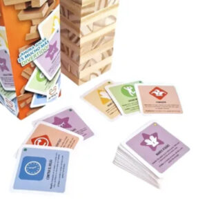Jenga en madera con cartas arval