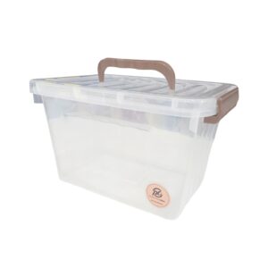 Caja organizadora con trabas grande Cerri transparente