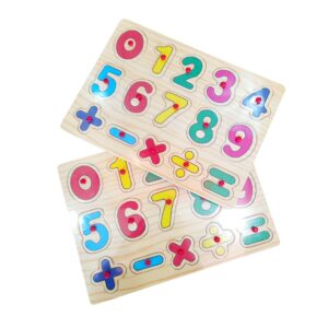 Puzzle de madera con numeros