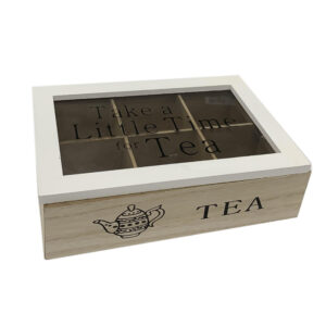 Caja Organizadora Té Madera 6 Compartimientos