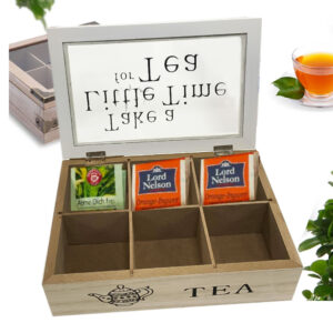 Caja Organizadora Té Madera 6 Compartimientos