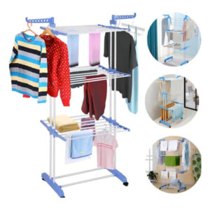 Tendedero Tender Para Ropa 3 Niveles Perchero Base C/ Ruedas