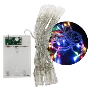 Luz led multicolor 5mts a pila
